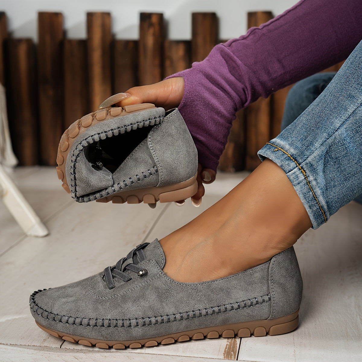 Edwige | Mocassins Souples à Soutien Intégral pour Pieds Sensibles