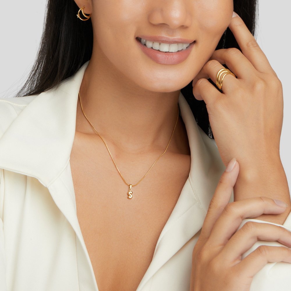 Collier Lettre Bubble Chic