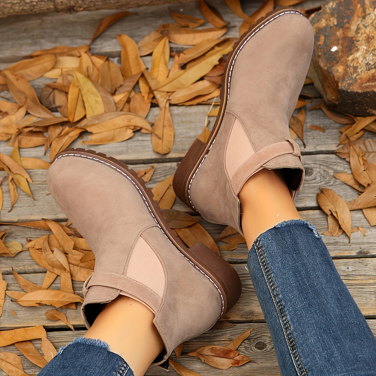 Albane | Bottines Élégantes à Boucle et Talon Bloc