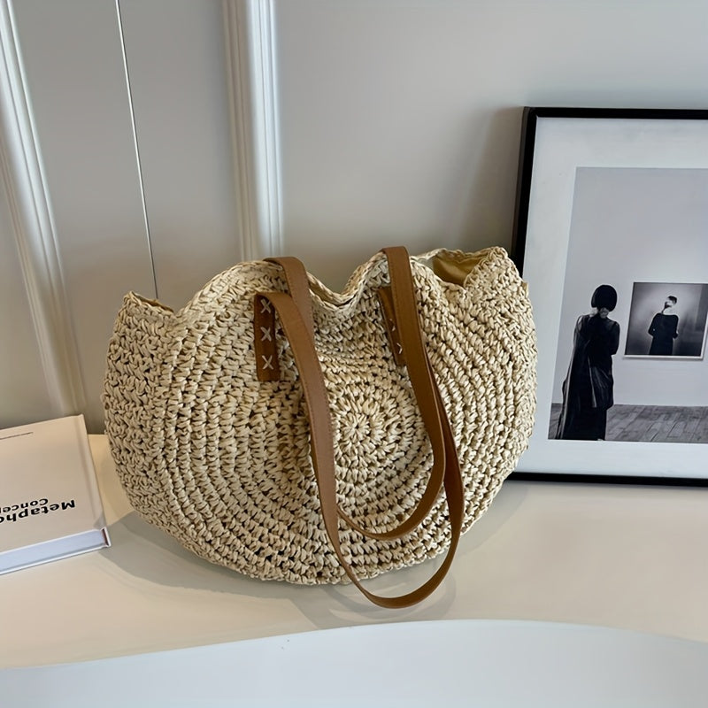 Cléa | Sac Tressé Naturel Grand Format