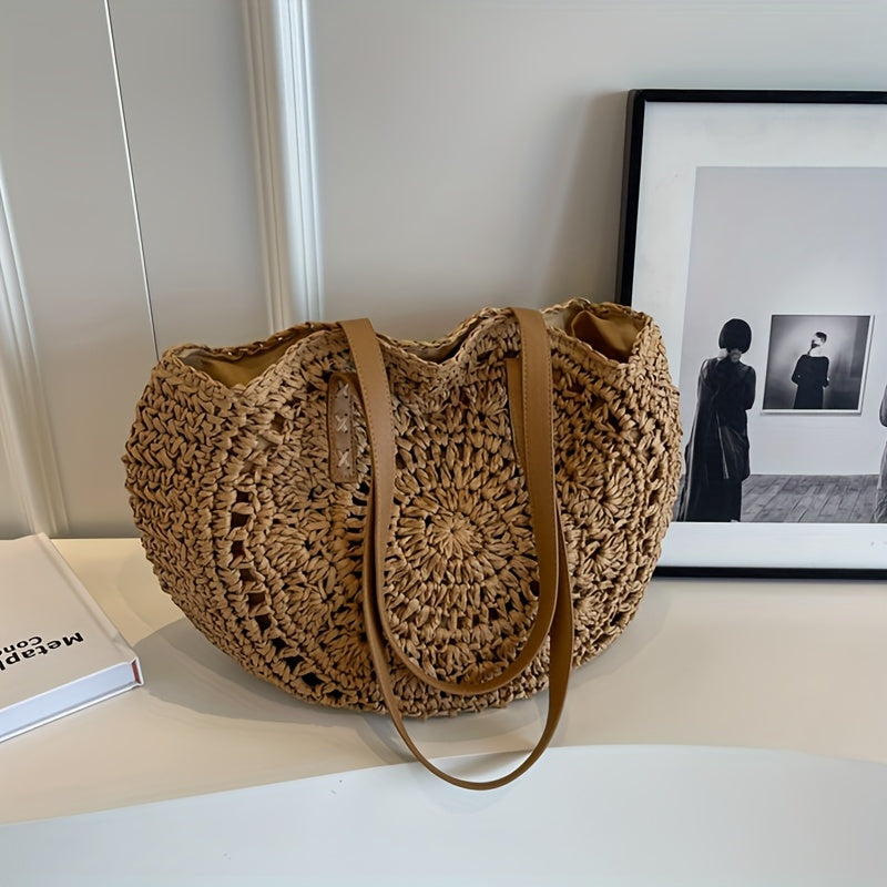 Cléa | Sac Tressé Naturel Grand Format