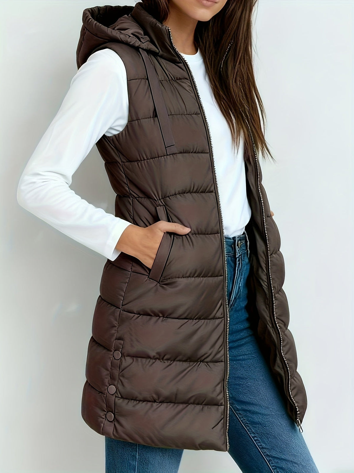 Tira™ | Élégant gilet long matelassé