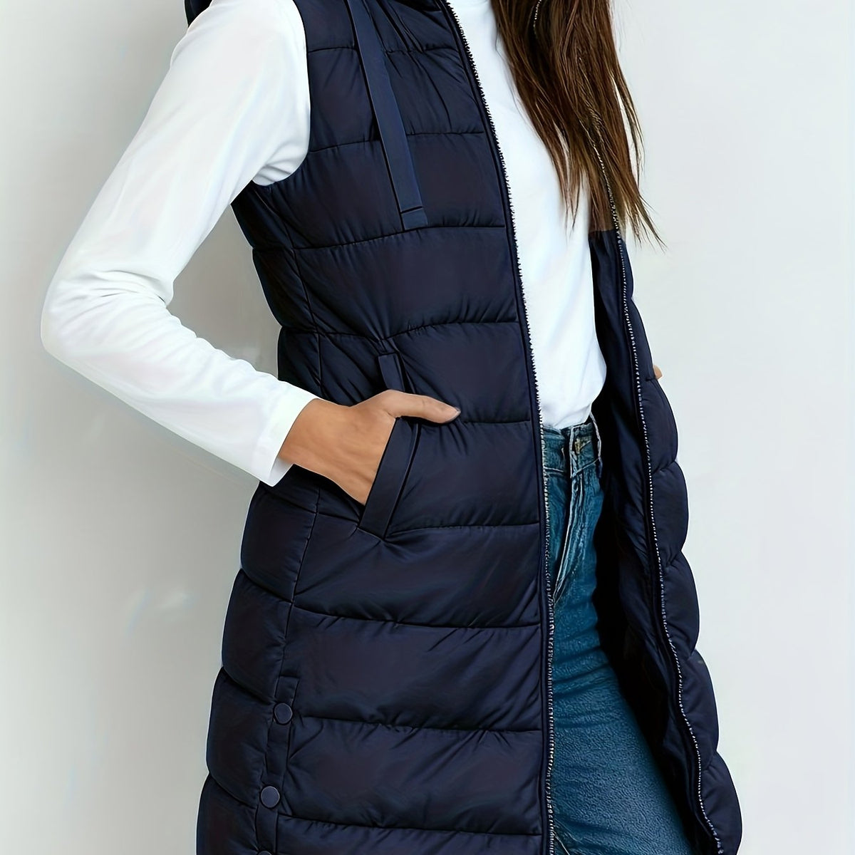 Tira™ | Élégant gilet long matelassé