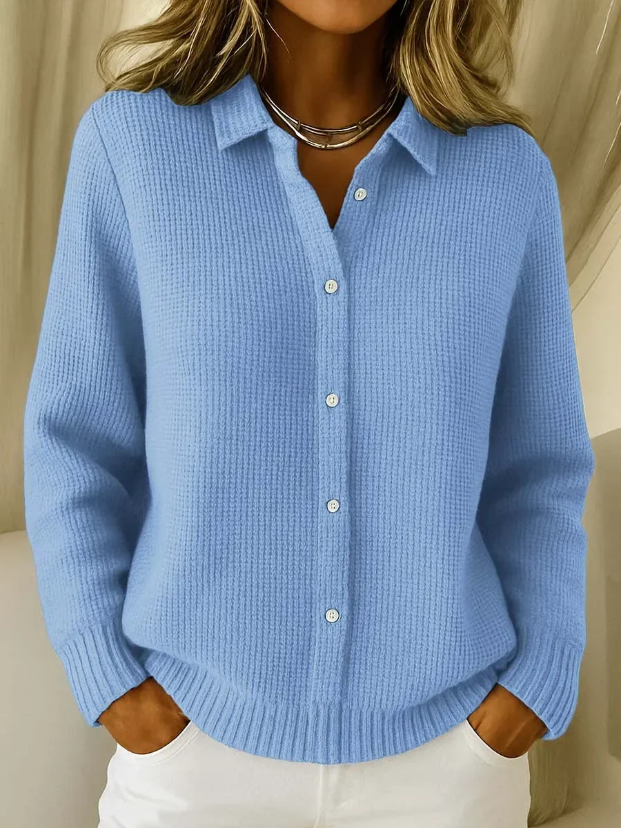 Flore | Cardigan Long en Coton Doux à Boutons
