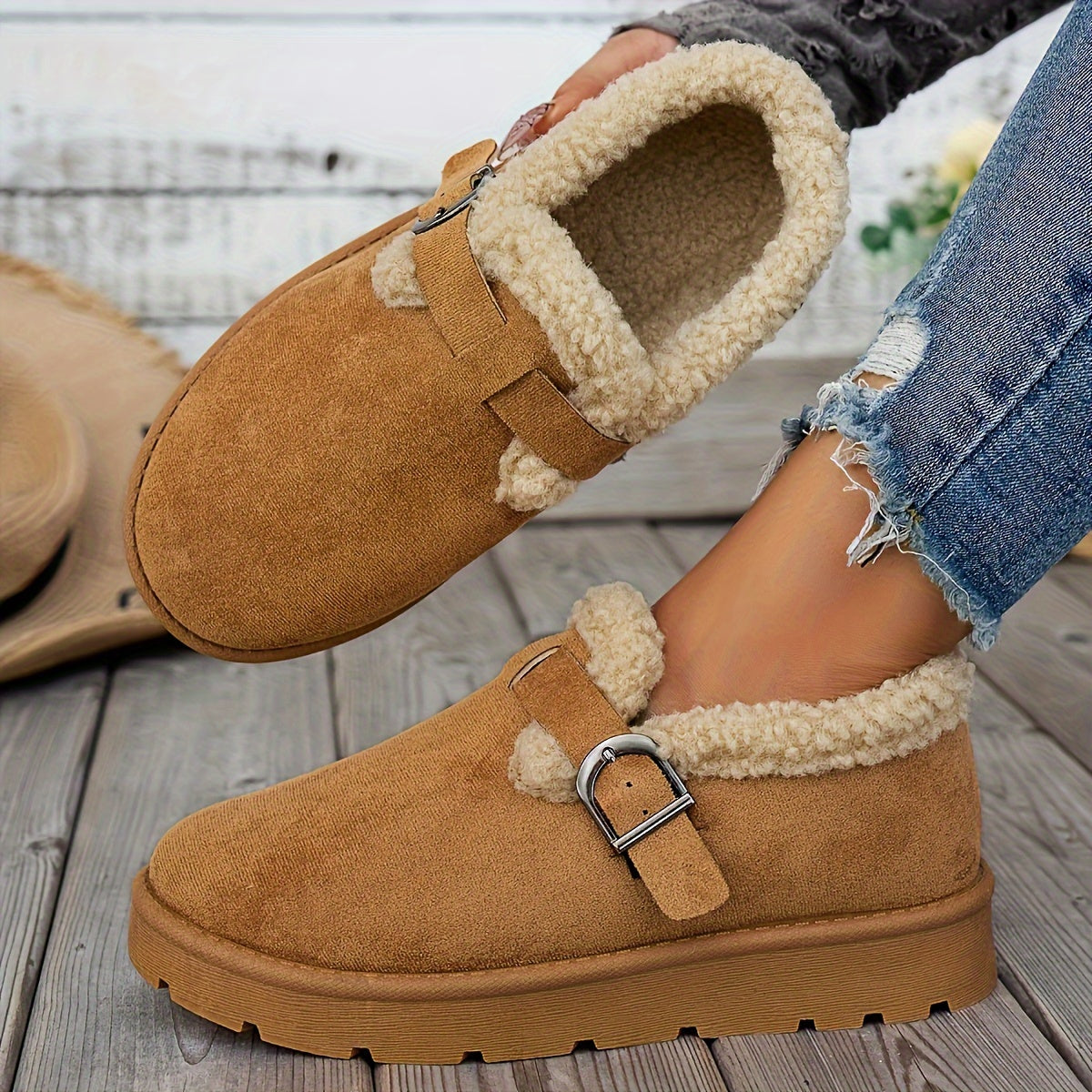 Martine | Bottines d'Hiver Doublées à Bride Réglable