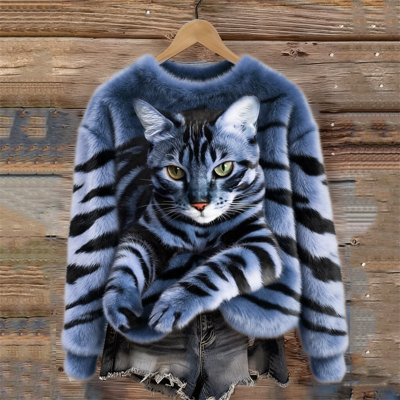 Marie™ | Pull doux à motif chat élégant