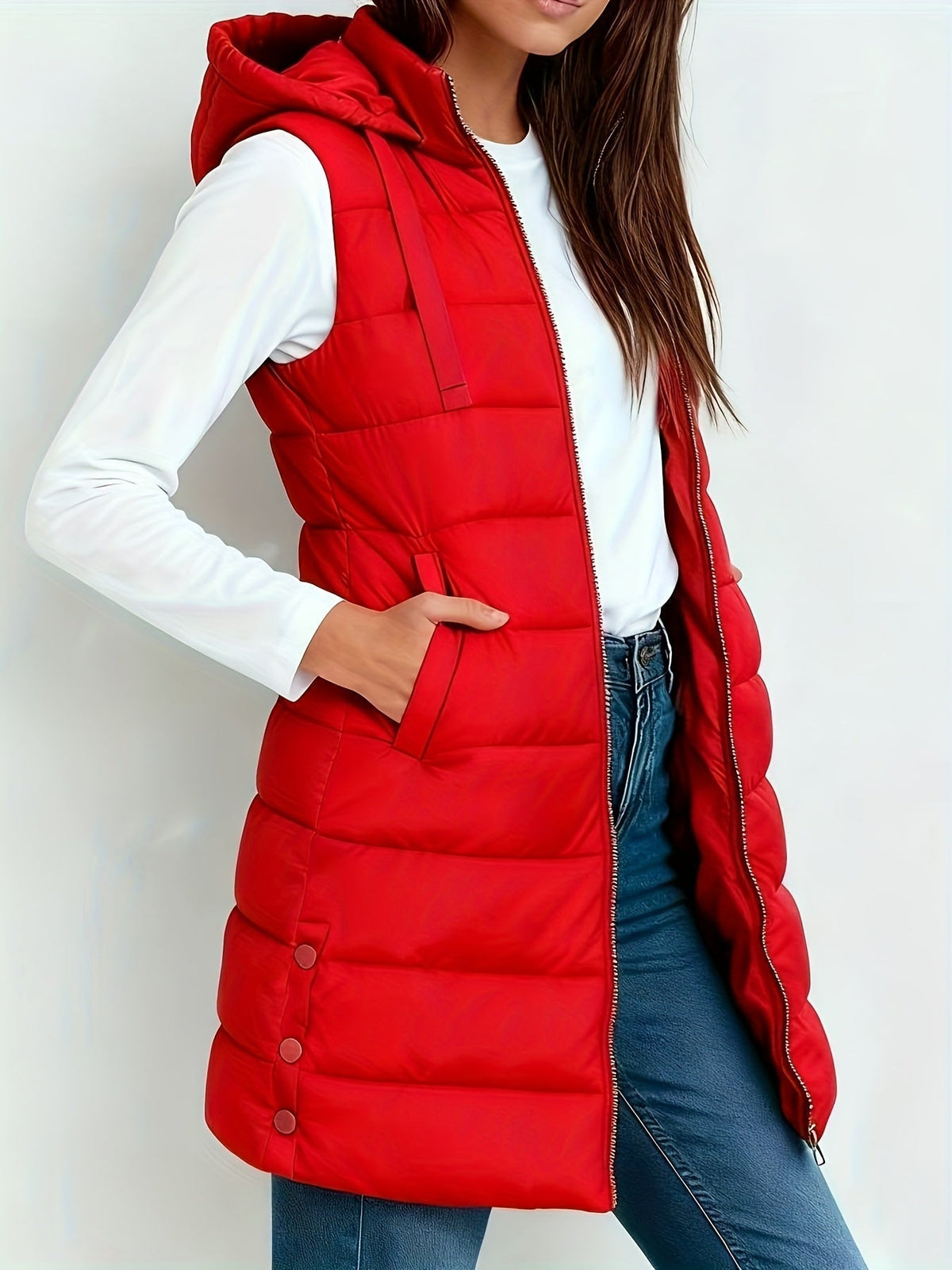 Tira™ | Élégant gilet long matelassé