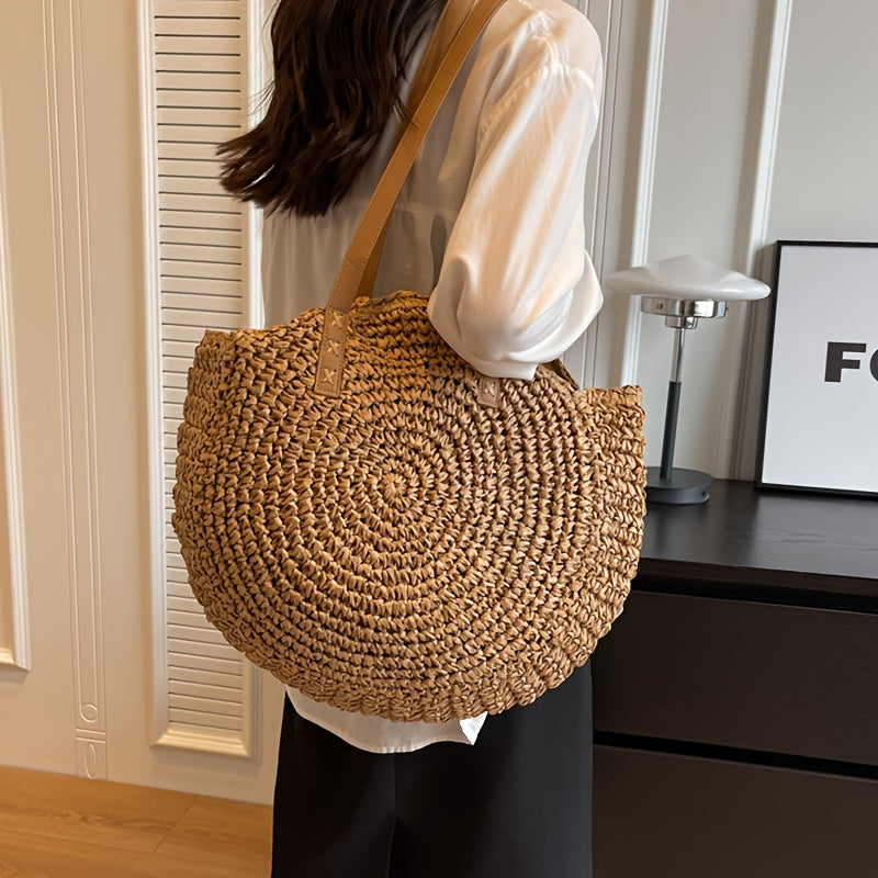 Cléa | Sac Tressé Naturel Grand Format
