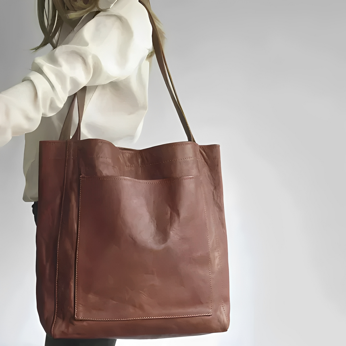 Toni – Sac en cuir élégant à doublure suédée
