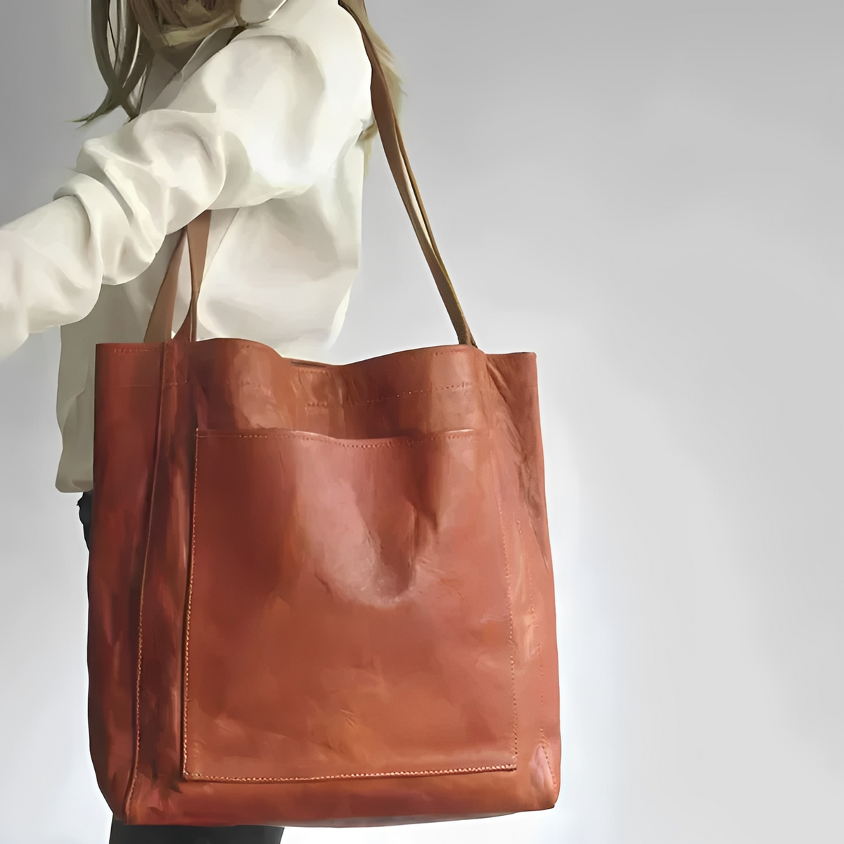 Toni – Sac en cuir élégant à doublure suédée