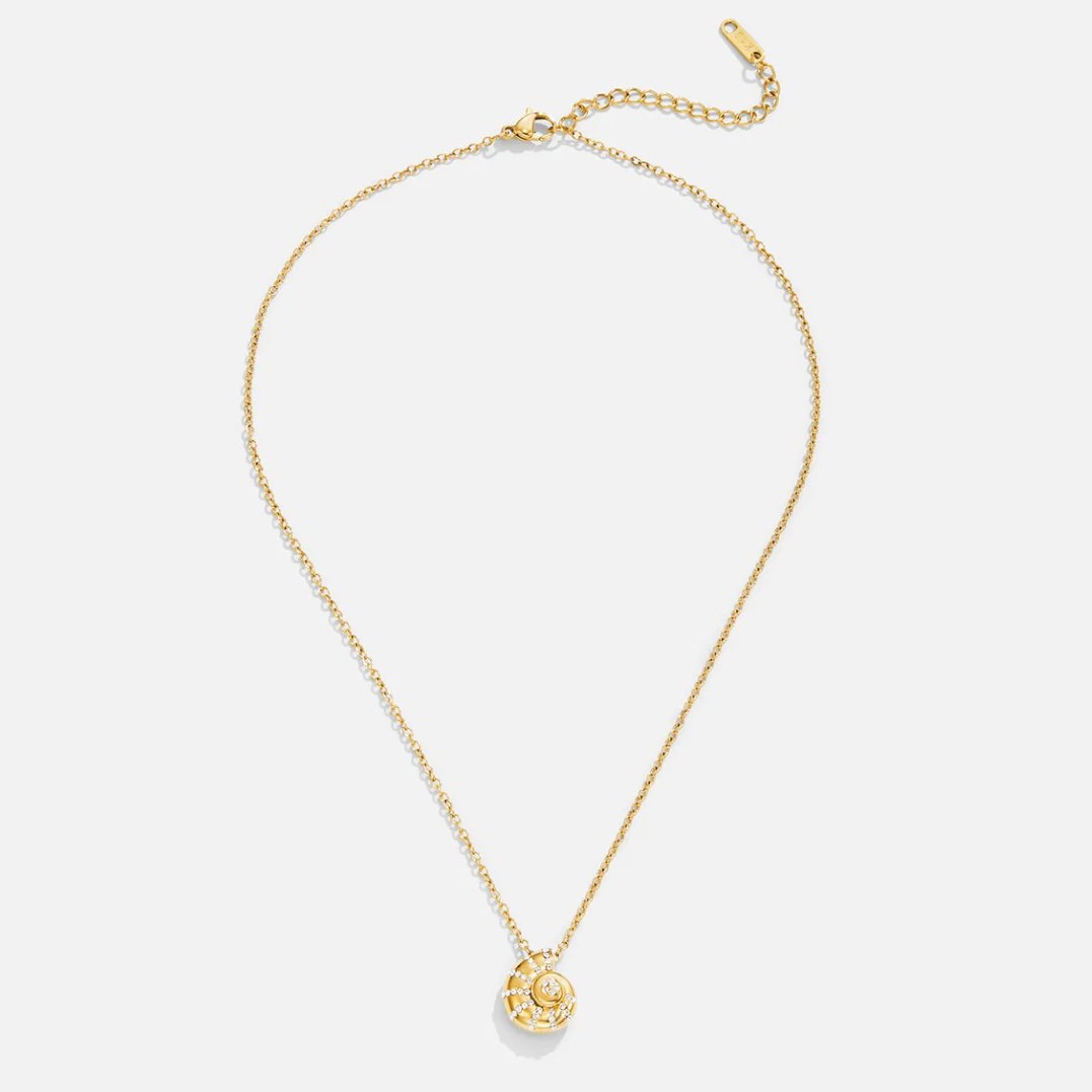 Collier pendentif coquillage en cristal
