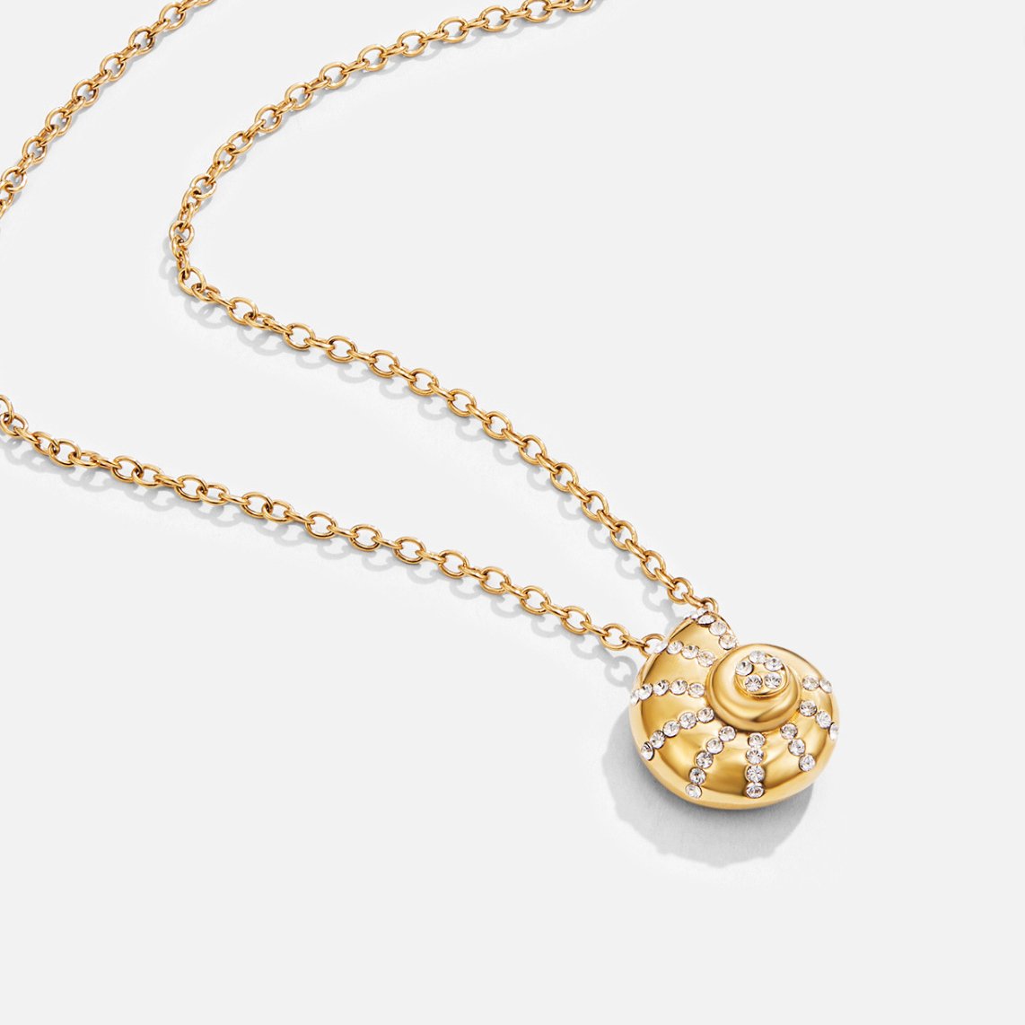 Collier pendentif coquillage en cristal