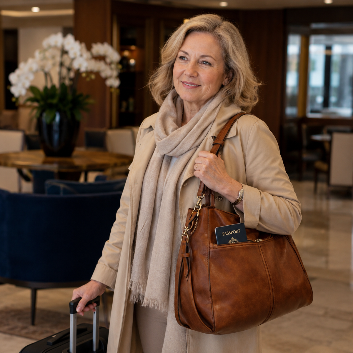 Agathe | Sac en Cuir Antivol + Pochette Offerte