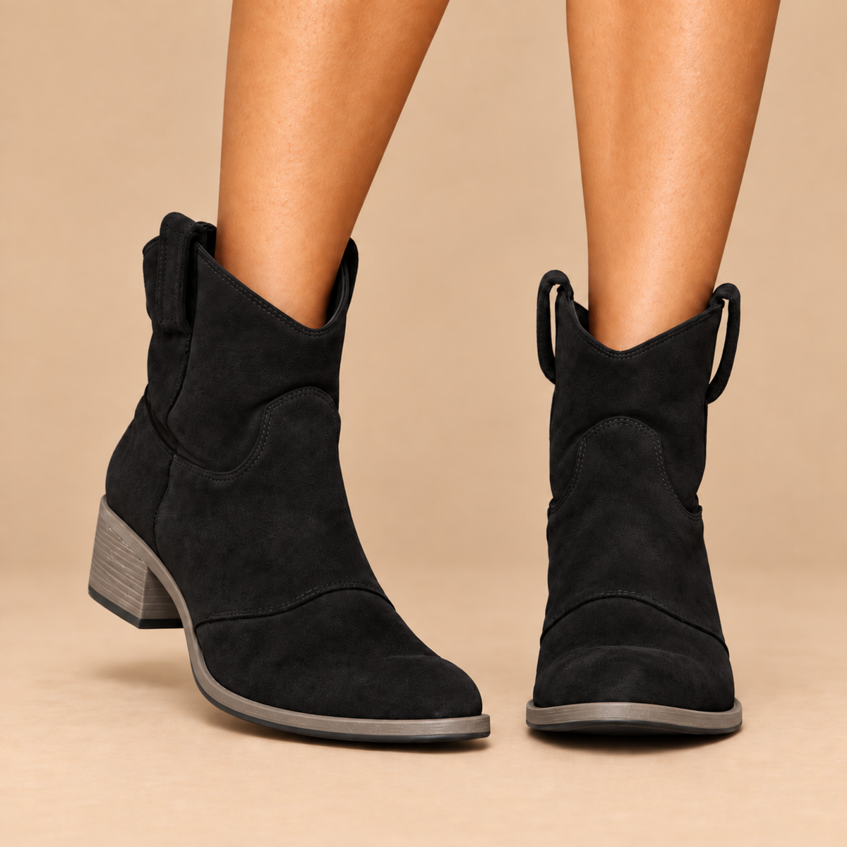 Prudence | Bottines en Suède à Talon Bas