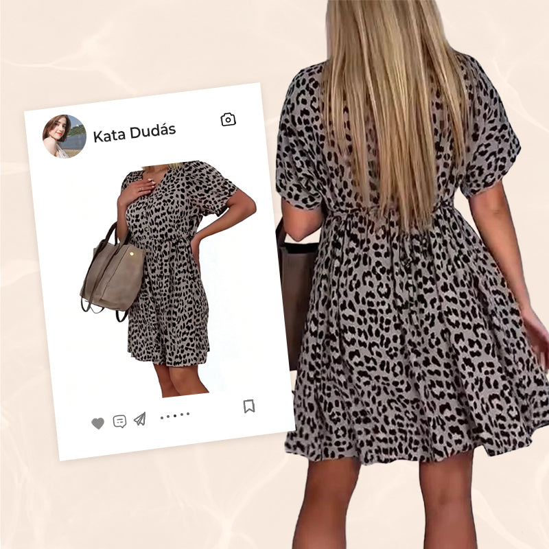 ⏳Spécial à durée limitée⏰Robe décontractée à col en V et manches courtes👗